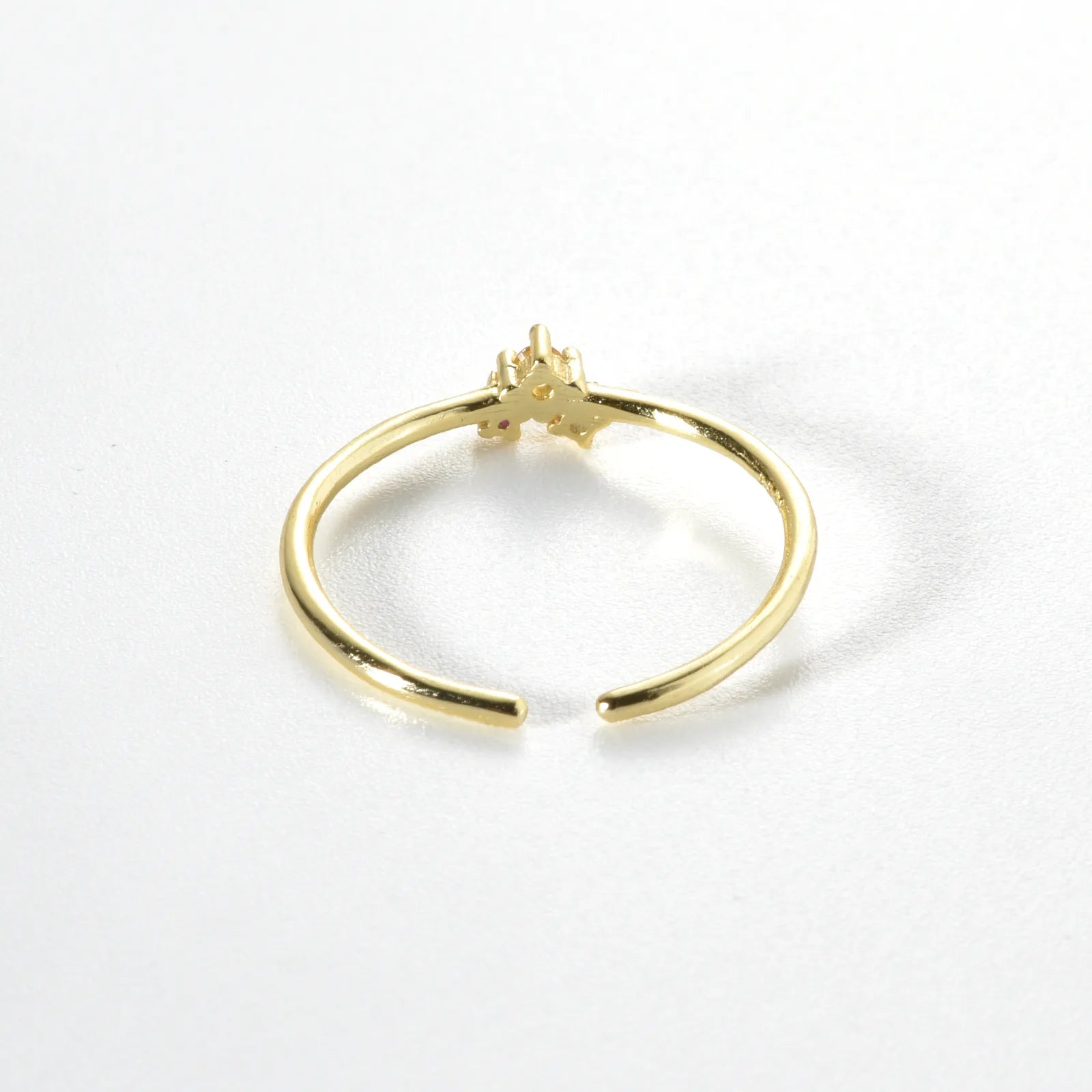 LUMINA RING | 925 Sterling Silver Open Ring with Zircon, 18K Gold &amp; White Gold Plating