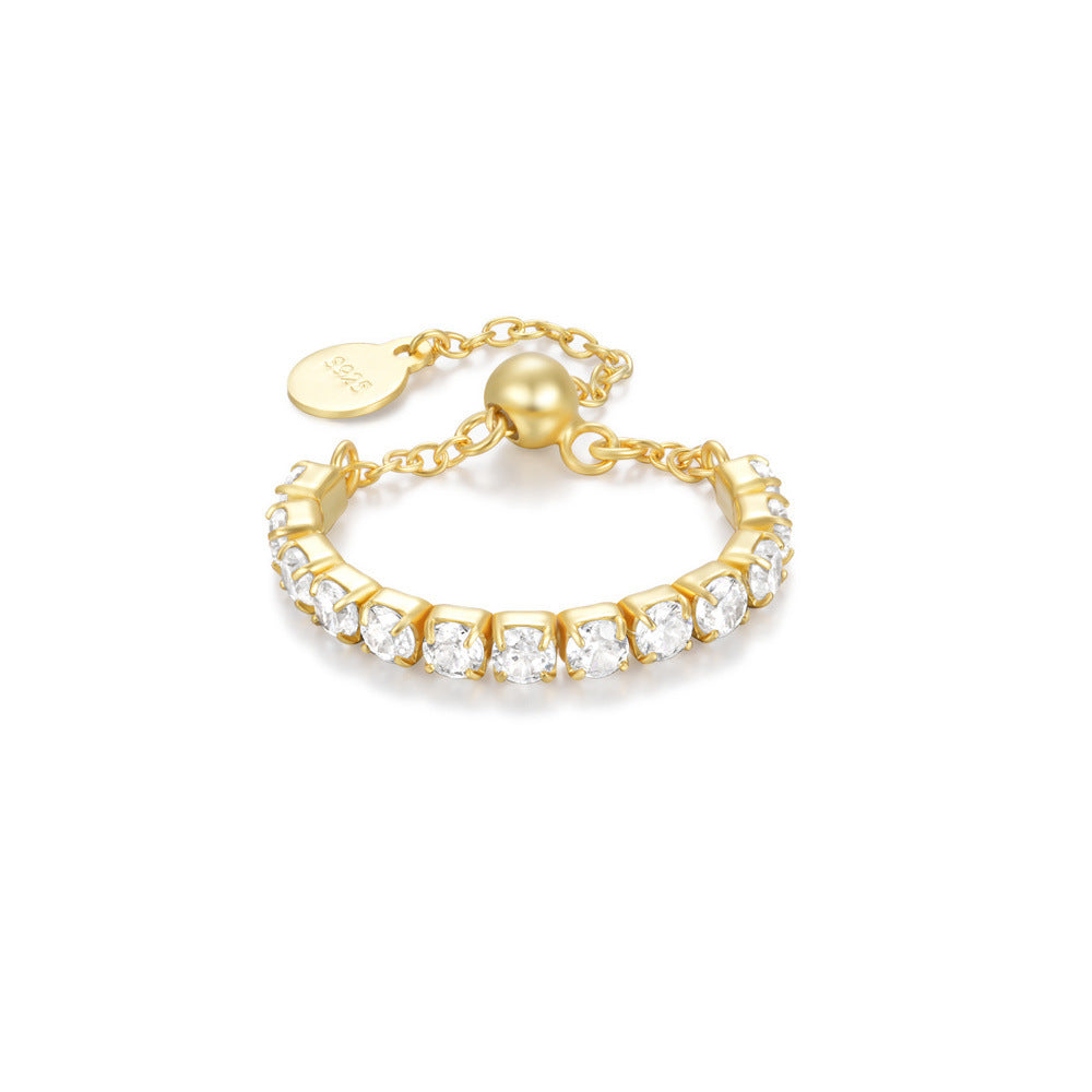 LADY GOLD | 925 Sterling Silver Open Zircon Rings