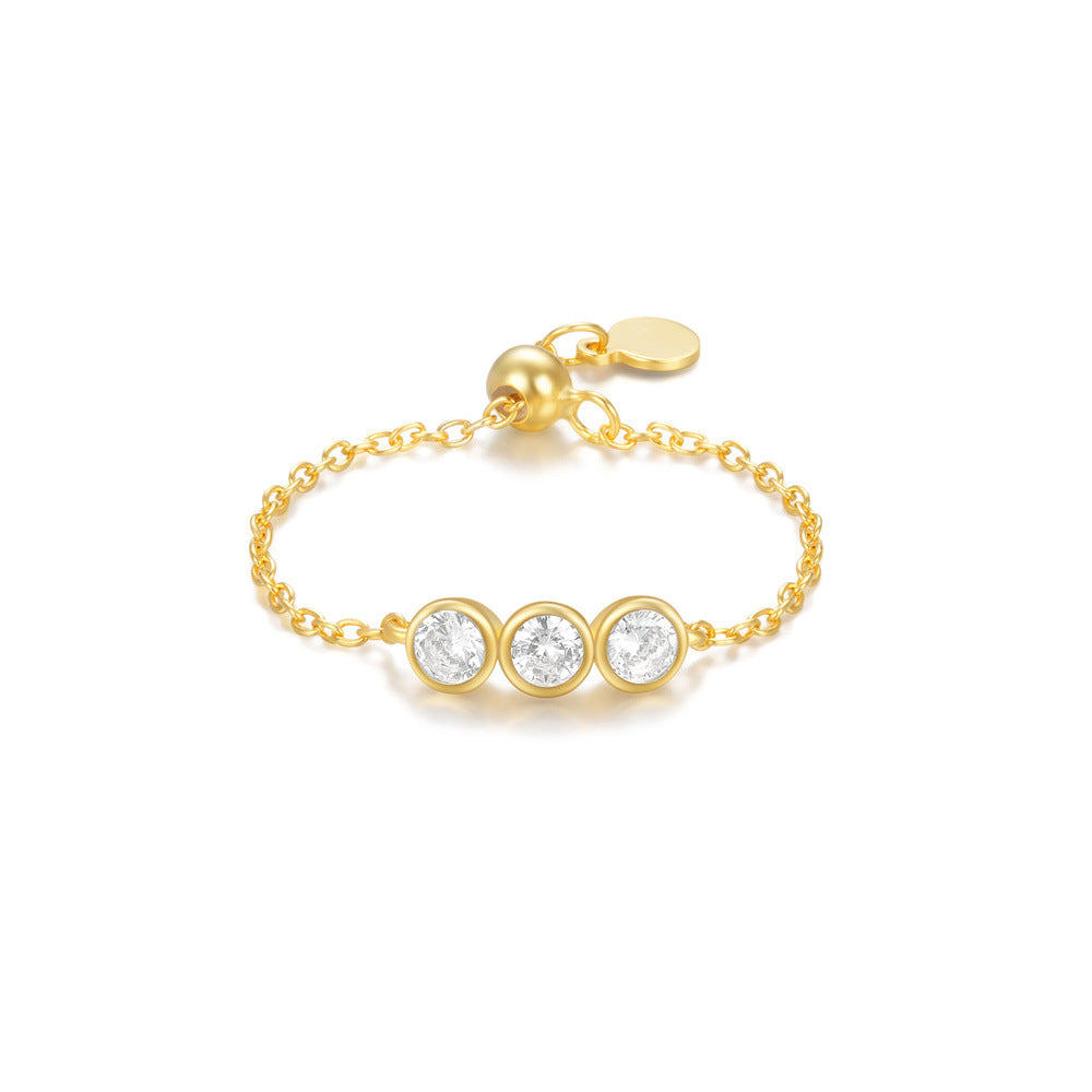 LADY GOLD | 925 Sterling Silver Open Zircon Rings