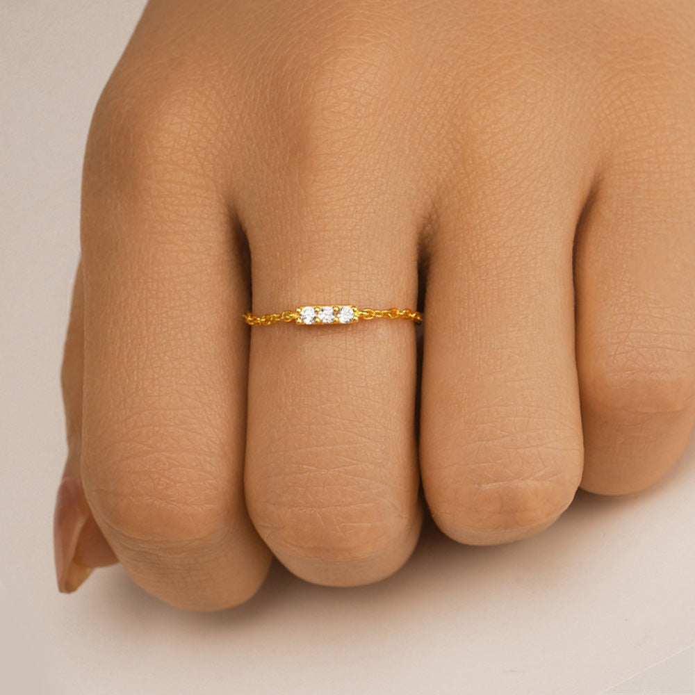 LADY GOLD | 925 Sterling Silver Open Zircon Rings