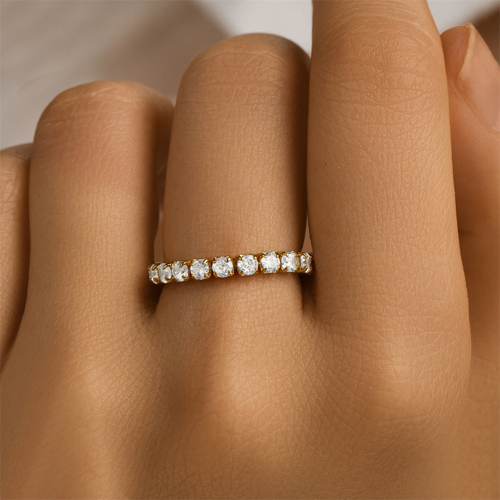 LADY GOLD | 925 Sterling Silver Open Zircon Rings