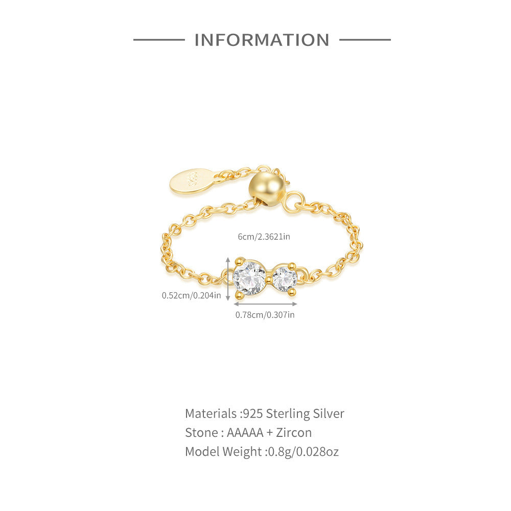 LADY GOLD | 925 Sterling Silver Open Zircon Rings