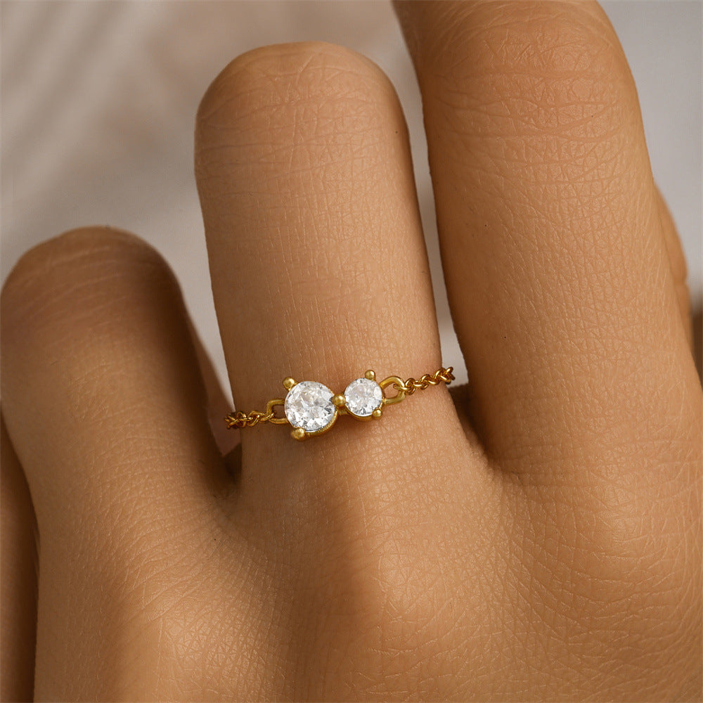 LADY GOLD | 925 Sterling Silver Open Zircon Rings