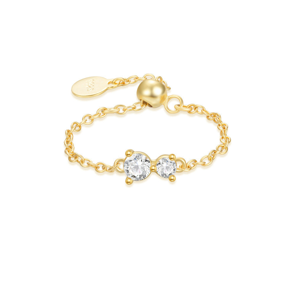 LADY GOLD | 925 Sterling Silver Open Zircon Rings