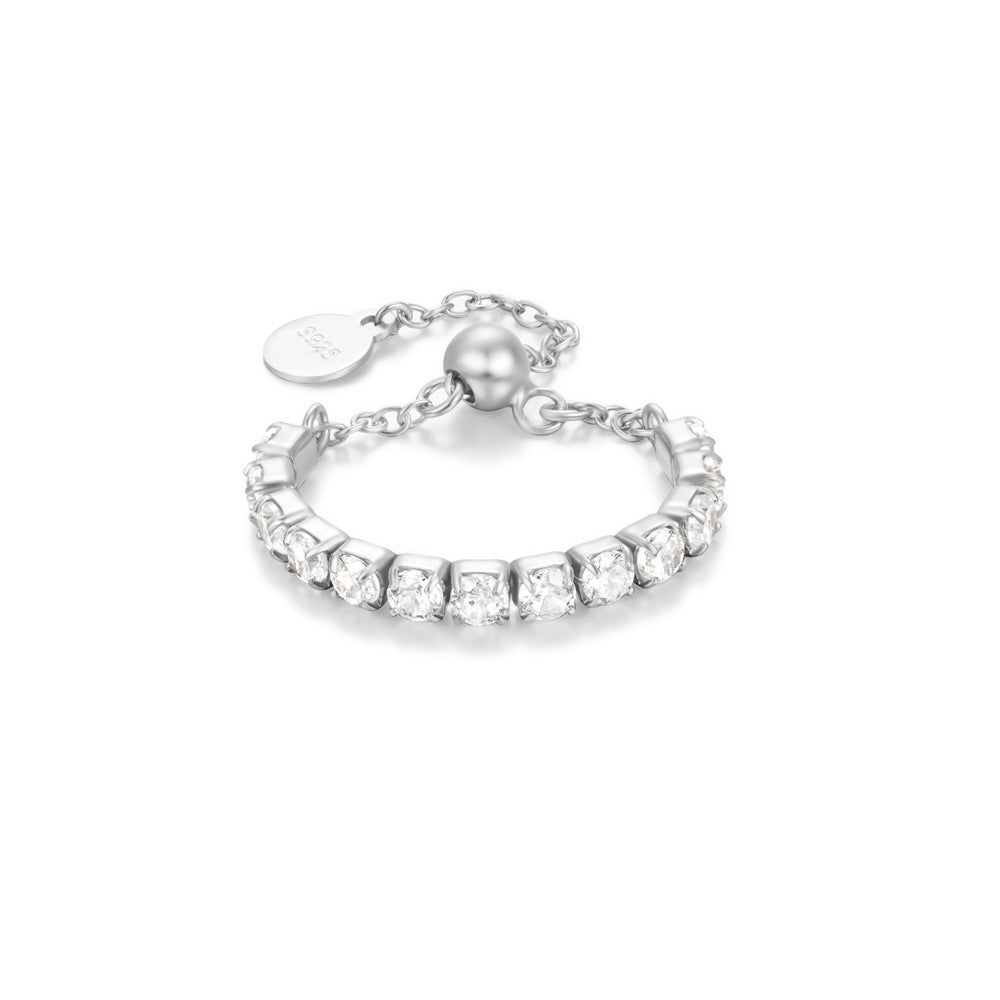 LADY GOLD | 925 Sterling Silver Open Zircon Rings