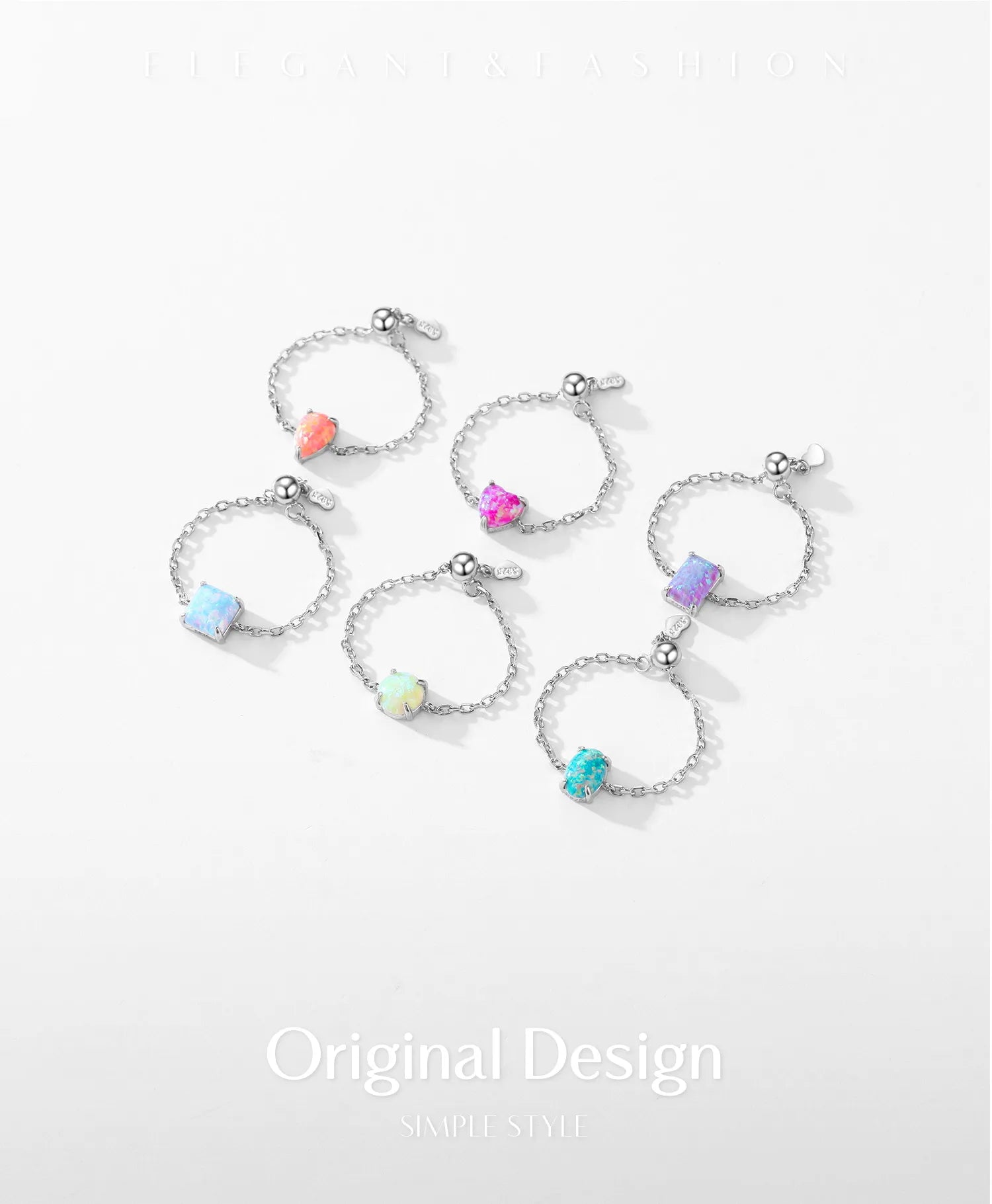 LUCK GODDESS | Rhodium Plated 925 Sterling Silver Open Rings