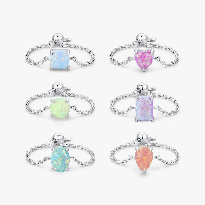 LUCK GODDESS | Rhodium Plated 925 Sterling Silver Open Rings