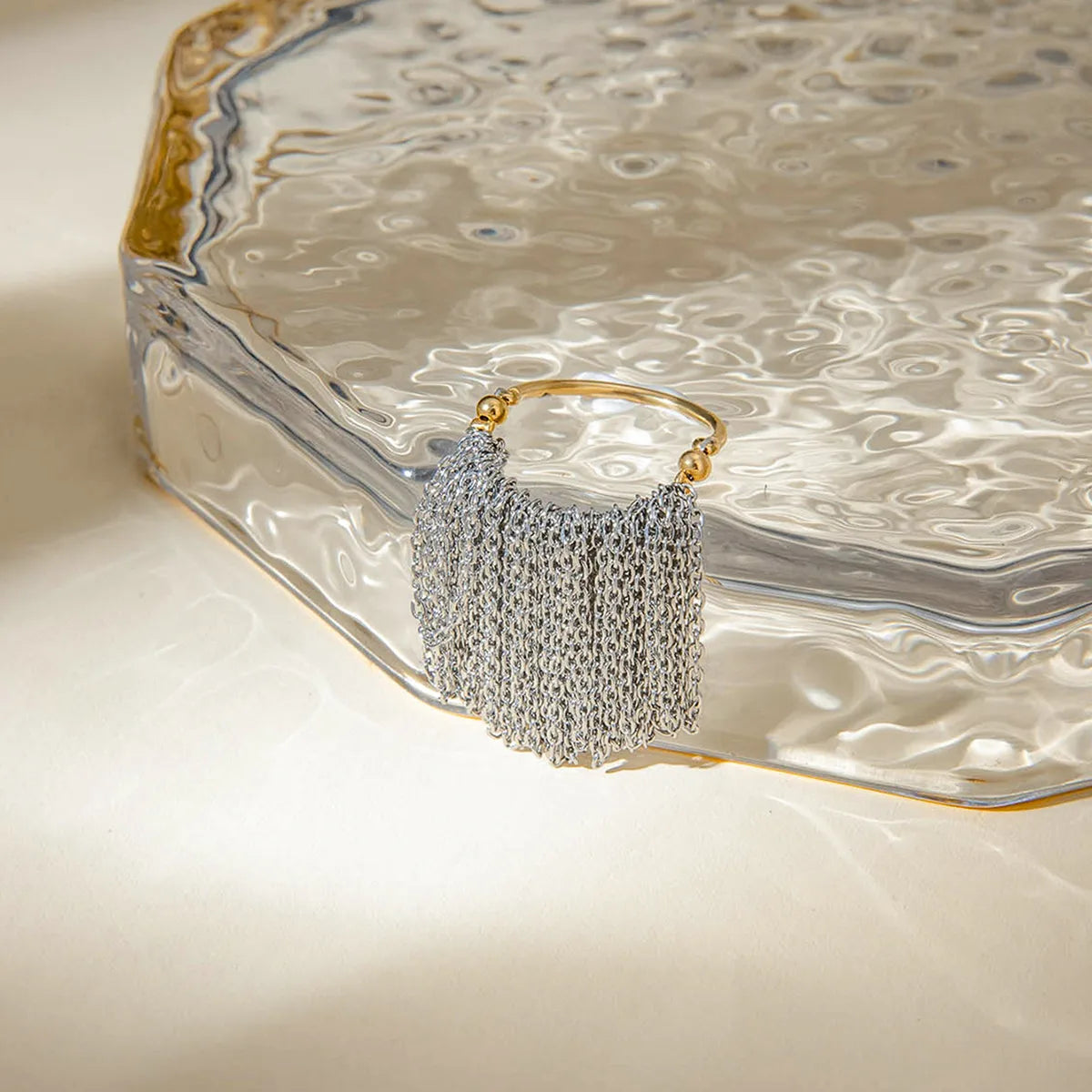 GLAM GEOMETRIC RING | Gold &amp; Silver Mix Open Ring in 304 Stainless Steel