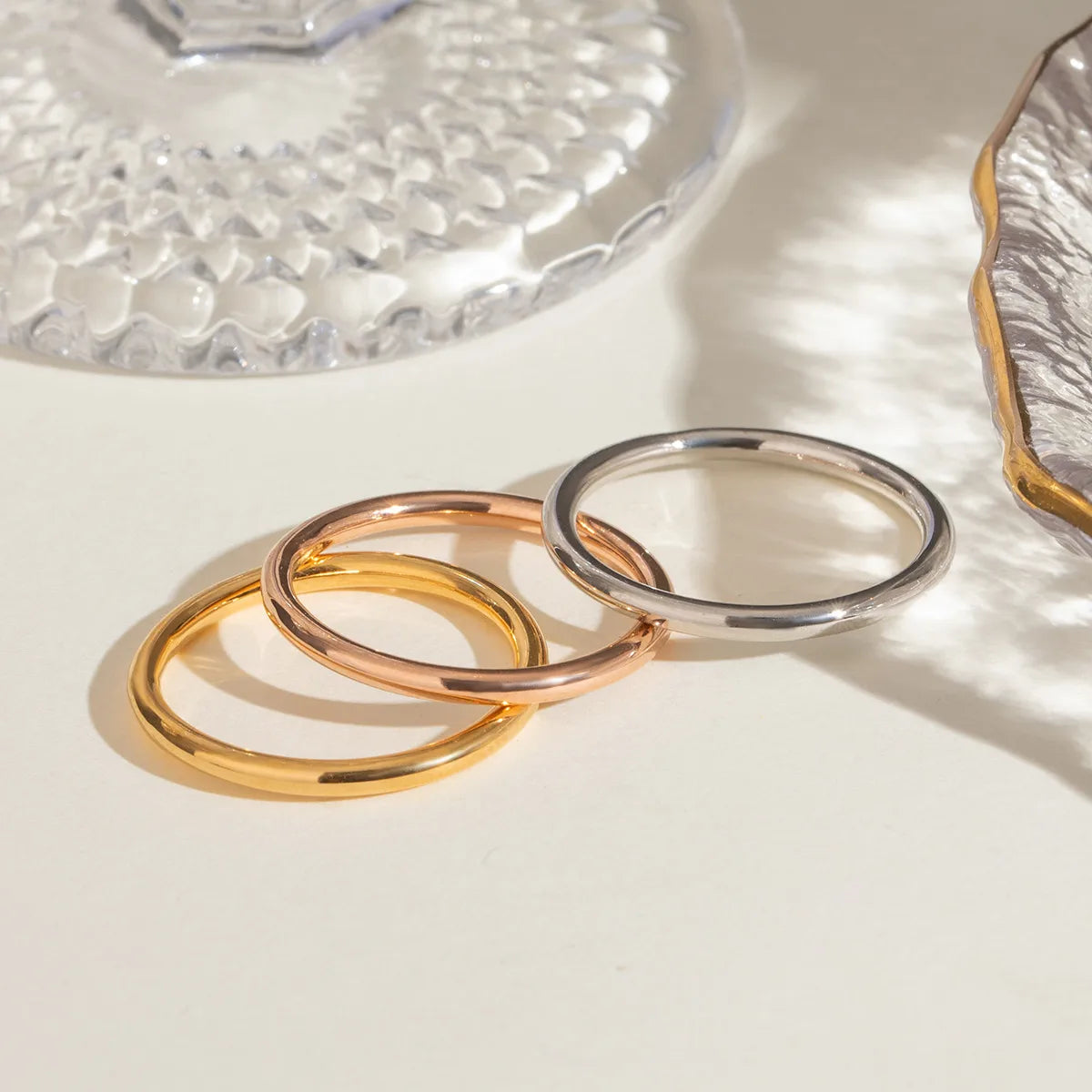 GLAM GEOMETRIC RING | Gold &amp; Silver Mix Open Ring in 304 Stainless Steel