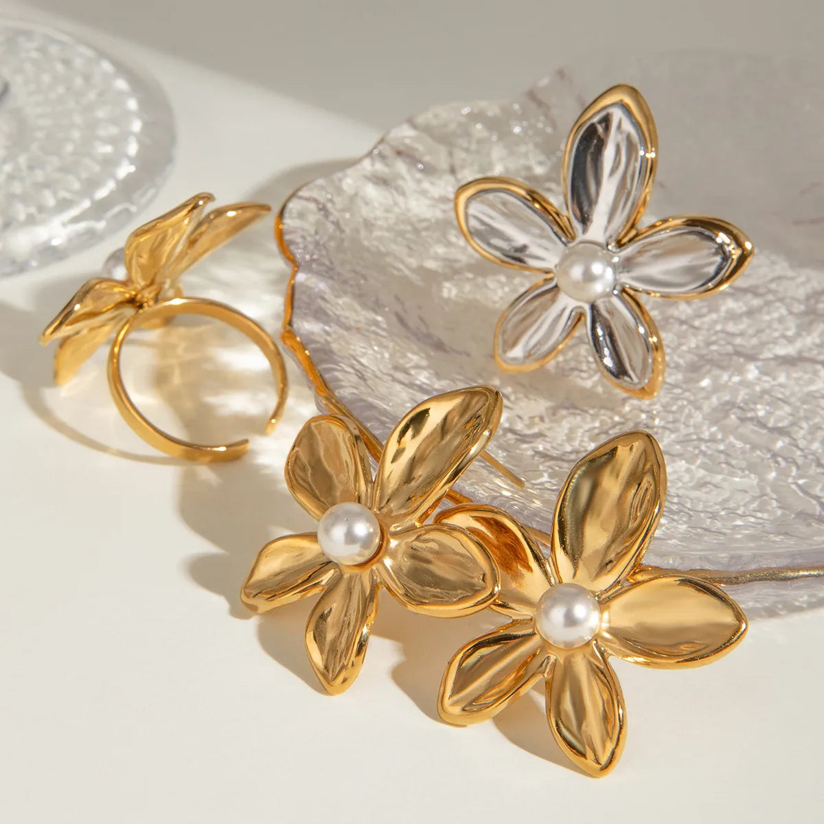 GLAM GEOMETRIC RING | Gold &amp; Silver Mix Open Ring in 304 Stainless Steel
